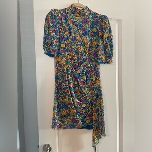 Floral Printed Mini Cocktail Dress
